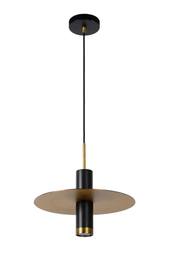 Светильник подвесной Selin 03322/01/30 Lucide чёрный бронзовый 1 лампа, основание чёрное бронзовое в стиле современный трубочки фото 2
